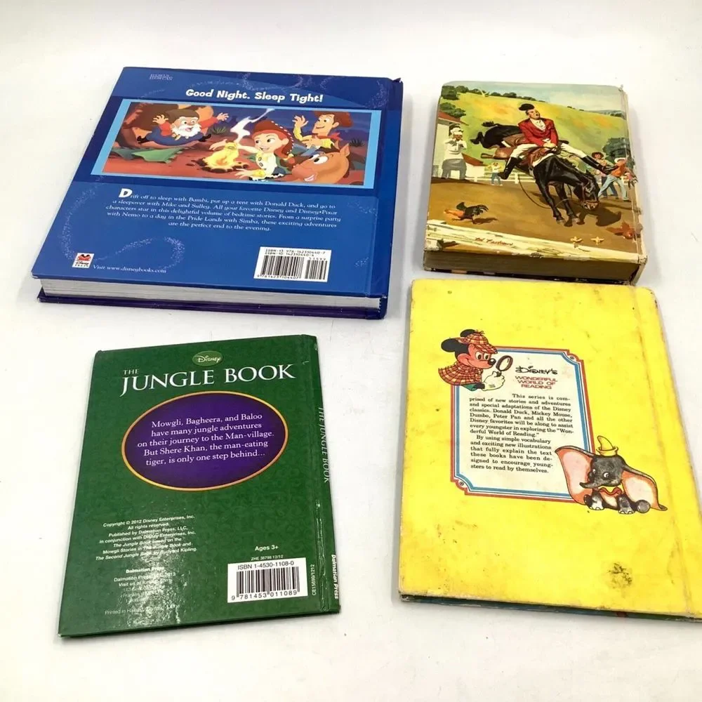 4 Books Disney Bedtime Favorites Treasury of Tales Spin Marty Bambi Jungle Book